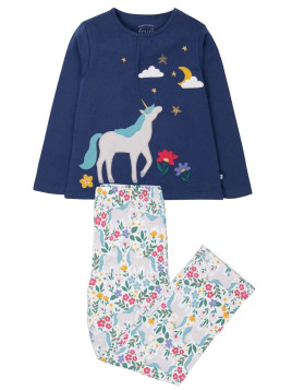 frugi - Bio Kinder Schlafanzug "FRUGI-Alana" mit Einhorn-Applikation
