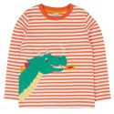 frugi - Bio Kinder Langarmshirt "FRUGI-Discovery" mit Drachen-Applikation und Streifen