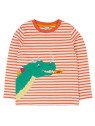 frugi - Bio Kinder Langarmshirt "FRUGI-Discovery" mit Drachen-Applikation und Streifen