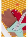 frugi - Bio Kinder Langarmshirt "FRUGI-Summit" mit Rotkehlchen-Applikation und Streifen