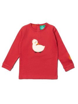 Little Green Radicals - Bio Kinder Langarmshirt mit Enten-Applikation