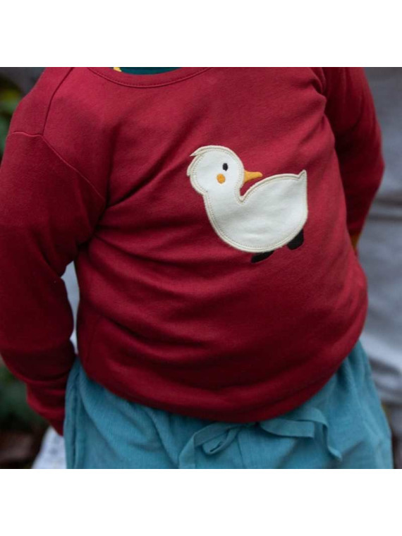 Little Green Radicals - Bio Kinder Langarmshirt mit Enten-Applikation