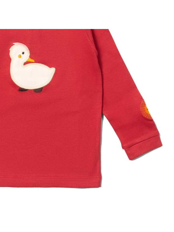 Little Green Radicals - Bio Kinder Langarmshirt mit Enten-Applikation