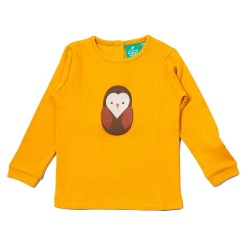Little Green Radicals - Bio Kinder Langarmshirt mit Eulen-Applikation