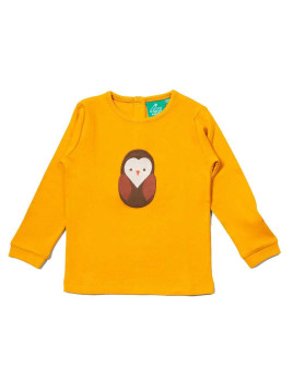 Little Green Radicals - Bio Kinder Langarmshirt mit Eulen-Applikation