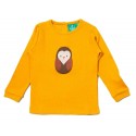 Little Green Radicals - Bio Kinder Langarmshirt mit Eulen-Applikation