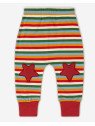 Little Green Radicals - Bio Kinder Jersey Hose mit Streifen und Sternen-Patches