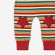Little Green Radicals - Bio Kinder Jersey Hose mit Streifen und Sternen-Patches