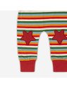 Little Green Radicals - Bio Kinder Jersey Hose mit Streifen und Sternen-Patches