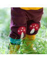 Little Green Radicals - Bio Kinder Jersey Hose mit Fliegenpilz-Patches
