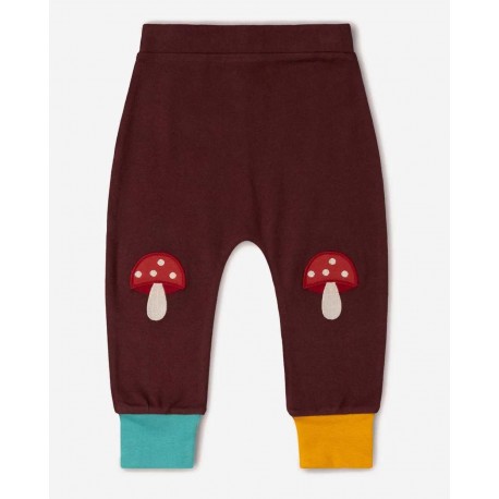 Little Green Radicals - Bio Kinder Jersey Hose mit Fliegenpilz-Patches