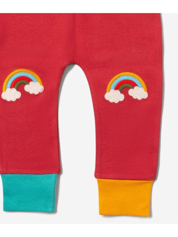 Little Green Radicals - Bio Kinder Jersey Hose mit Regenbogen-Patches