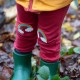 Little Green Radicals - Bio Kinder Jersey Hose mit Regenbogen-Patches