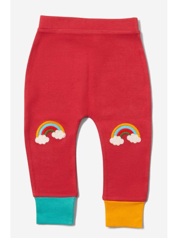 Little Green Radicals - Bio Kinder Jersey Hose mit Regenbogen-Patches