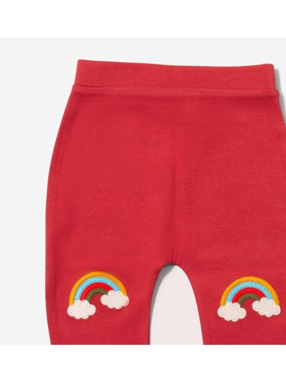 Little Green Radicals - Bio Kinder Jersey Hose mit Regenbogen-Patches