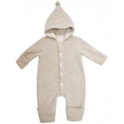 maximo - Bio Baby Fleece Overall mit Kapuze, Wolle, düne