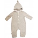 maximo - Bio Baby Fleece Overall mit Kapuze, Wolle, düne