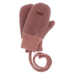 maximo - Bio Kinder Fleece Handschuhe mit Daumen, Wolle, heiderosemeliert