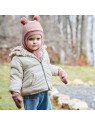 maximo - Bio Kinder Fleece Handschuhe mit Daumen, Wolle, heiderosemeliert