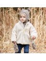 maximo - Bio Kinder Fleece Handschuhe mit Daumen, Wolle, braunmeliert