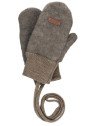 maximo - Bio Kinder Fleece Handschuhe mit Daumen, Wolle, braunmeliert
