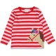 Toby tiger - Bio Kinder Langarmshirt mit Pferde-Applikation und Streifen