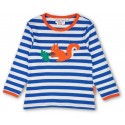 Toby tiger - Bio Kinder Langarmshirt mit Eichhörnchen-Applikation und Streifen