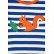 Toby tiger - Bio Kinder Langarmshirt mit Eichhörnchen-Applikation und Streifen