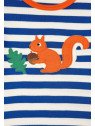 Toby tiger - Bio Kinder Langarmshirt mit Eichhörnchen-Applikation und Streifen