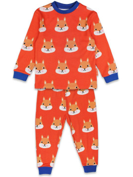 Toby tiger - Bio Kinder Schlafanzug mit Eichhörnchen-Allover