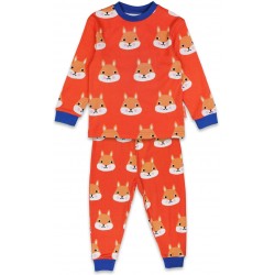 Toby tiger - Bio Kinder Schlafanzug mit Eichhörnchen-Allover