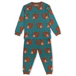 Toby tiger - Bio Kinder Schlafanzug mit Bären-Allover