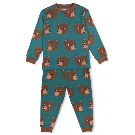 Toby tiger - Bio Kinder Schlafanzug mit Bären-Allover