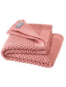 disana - Bio Baby Waben-Strickdecke, Wolle, softpink 80x100 cm