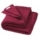 disana - Bio Baby Waben-Strickdecke, Wolle, cassis 80x100 cm