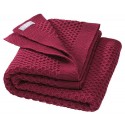 disana - Bio Baby Waben-Strickdecke, Wolle, cassis 80x100 cm
