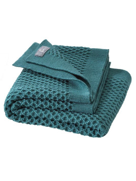 disana - Bio Baby Waben-Strickdecke, Wolle, eukalyptus 80x100 cm