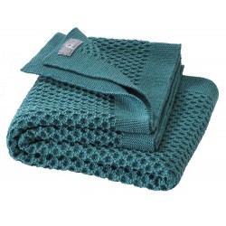 disana - Bio Baby Waben-Strickdecke, Wolle, eukalyptus 80x100 cm