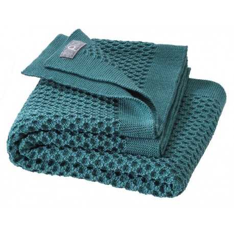 disana - Bio Baby Waben-Strickdecke, Wolle, eukalyptus 80x100 cm