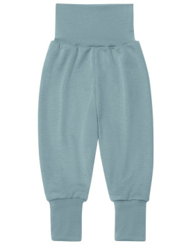 ENGEL - Bio Baby Hose mit Nabelbund, Wolle/Seide, bergblau