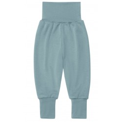 ENGEL - Bio Baby Hose mit Nabelbund, Wolle/Seide, bergblau