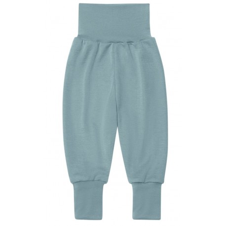 ENGEL - Bio Baby Hose mit Nabelbund, Wolle/Seide, bergblau