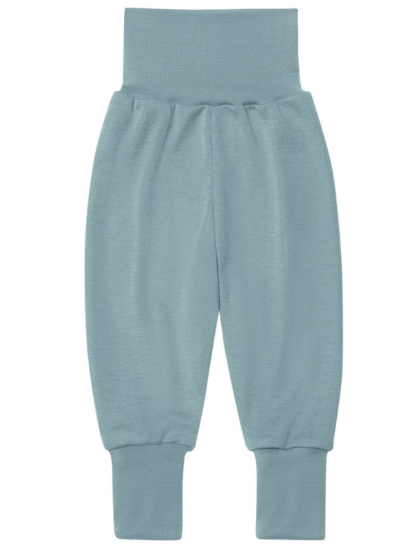 ENGEL - Bio Baby Hose mit Nabelbund, Wolle/Seide, bergblau