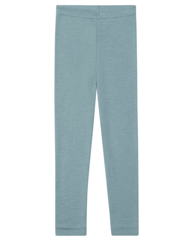 ENGEL - Bio Kinder Leggings, Wolle/Seide, bergblau