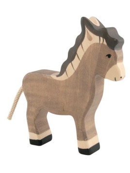 HOLZTIGER - Holzfigur Esel, ca. 10,5 x 2,5 x 12,8 cm