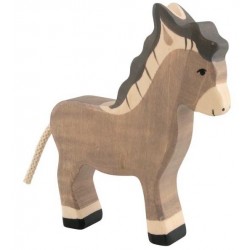 HOLZTIGER - Holzfigur Esel, ca. 10,5 x 2,5 x 12,8 cm