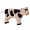 HOLZTIGER - Holzfigur Kuh, stehend, schwarz, ca. 16 x 2,8 x 10 cm