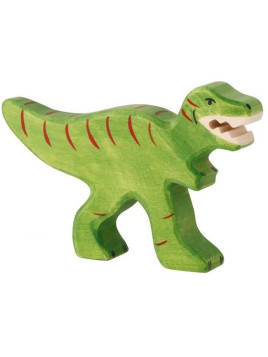 HOLZTIGER - Holzfigur Tyrannosaurus Rex, ca. 14,7 x 2,3 x 9,5 cm