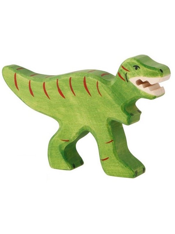 HOLZTIGER - Holzfigur Tyrannosaurus Rex, ca. 14,7 x 2,3 x 9,5 cm