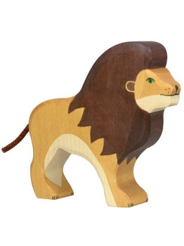 HOLZTIGER - Holzfigur Löwe, ca. 15 x 2,8 x 13 cm